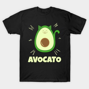 Avocado Avocato Funny Cats Art T-Shirt